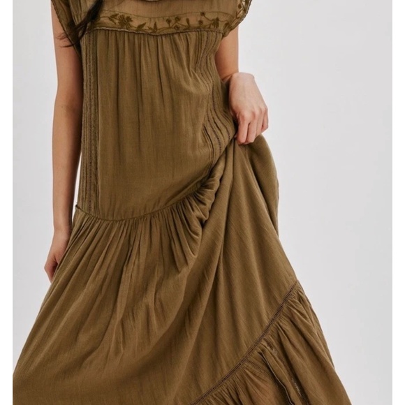 Free People Meadows Edge Maxi Dress in seaweed size XS - Picture 4 of 9